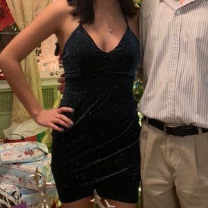 Forest Green Velvet Dress